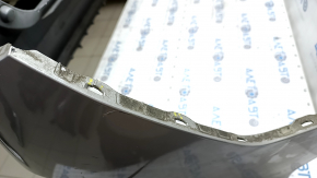 Bare rear bumper Honda Clarity 18-21 usa, silver, left part torn, no fragment, scratches, broken fasteners
