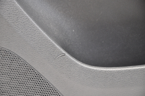 Door trim card rear right VW Jetta 11-18 USA black, with black insert plastic, armrest leather, molding gray gloss type 1, scratched, butt