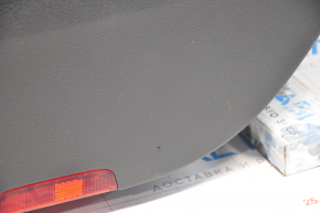 Door trim card rear right VW Jetta 11-18 USA black, with black insert plastic, armrest leather, molding gray gloss type 1, scratched, butt