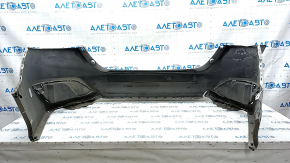 Bare rear bumper Honda Clarity 18-21 usa, silver, left part torn, no fragment, scratches, broken fasteners
