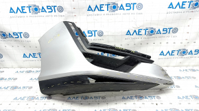 Front bumper bare right side Honda Clarity 18-21 usa, silver, broken fasteners, scratches