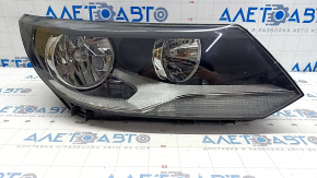 Headlight front right VW Tiguan 12-17 bare rest halogen, varnish peeling off, scratches, sand