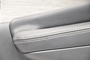 Door trim card rear right Nissan Murano z52 09-15 black, with gray insert plastic,, armrest leather, gray stitching, worn, scratch