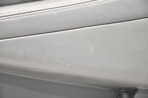 Door trim card rear right Nissan Murano z52 15-18 black, with gray insert plastic, armrest leather, gray stitching, worn, scratch