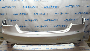 Rear bumper naked Hyundai Sonata 11-15 hybrid white WHC worn, cracked, painted