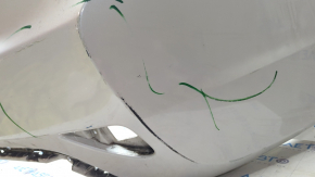 Rear bumper naked Hyundai Sonata 11-15 hybrid white WHC worn, cracked, painted