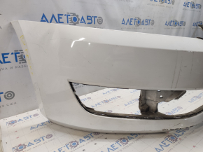 Bare front bumper VW Passat b7 12-15 USA, white LB9A, scratches, non-factory holes