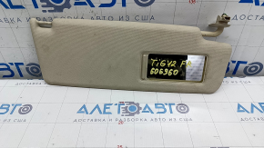 Right visor VW Tiguan 09-17 beige, without hook, dry cleanable