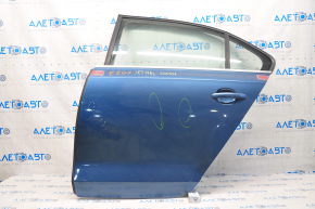 Door assembly rear left VW Jetta 11-18 USA blue LD5L, scratches