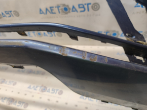 Bare front bumper VW Jetta 15-18 USA blue LD5L, pressed, scratches, non-factory holes