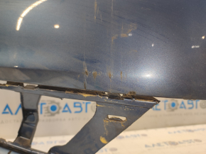 Bare front bumper VW Jetta 15-18 USA blue LD5L, pressed, scratches, non-factory holes