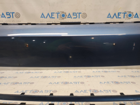 Bare front bumper VW Jetta 15-18 USA blue LD5L, pressed, scratches, non-factory holes