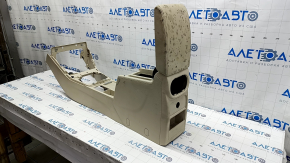 Central console armrest and cup holder VW Tiguan 09-17 beige leather, dry cleanable, broken mount