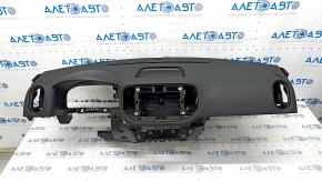 Torpedo front panel with AIRBAG VW Tiguan 09-17 black, rusty squib, needs cleaning, crack