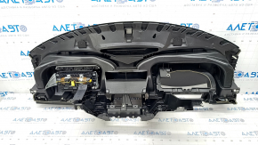 Torpedo front panel with AIRBAG VW Tiguan 09-17 black, rusty squib, needs cleaning, crack