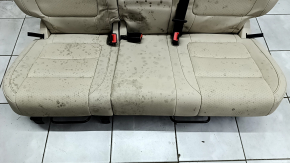 Rear row of seats 2nd row VW Tiguan 09-17 beige leather, driftwood, dry-cleanable, scratches on the lining