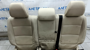 Rear row of seats 2nd row VW Tiguan 09-17 beige leather, driftwood, dry-cleanable, scratches on the lining