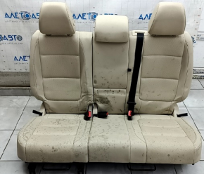 Rear row of seats 2nd row VW Tiguan 09-17 beige leather, driftwood, dry-cleanable, scratches on the lining