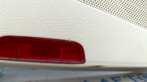 Door trim card rear left VW Tiguan 09-17 beige with beige insert leather, FENDER, leather armrest, with fender tweeter, scratches, for dry cleaning