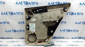 Door trim card rear left VW Tiguan 09-17 beige with beige insert leather, FENDER, leather armrest, with fender tweeter, scratches, for dry cleaning