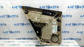 Door trim card rear right VW Tiguan 09-17 beige with beige insert leather, FENDER, leather armrest, with fender tweeter, scratches, for dry cleaning