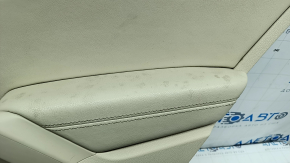 Door trim card rear right VW Tiguan 09-17 beige with beige insert leather, FENDER, leather armrest, with fender tweeter, scratches, for dry cleaning