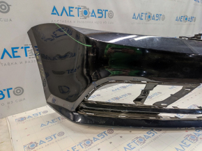 Bare front bumper VW Jetta 15-18 USA black L041, scratches, non-factory holes
