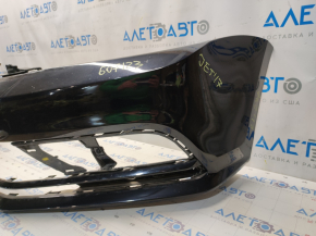 Bare front bumper VW Jetta 15-18 USA black L041, scratches, non-factory holes