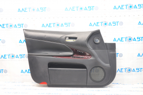 Door trim card front left Lexus GS350 08-11 black, armrest leather, insert under plastic red, scratch, pressed