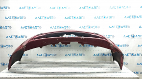 Front bumper bare Toyota Prius 30 13-15 rest, red, dented, cracks, rubbed, tears, missing fragment, non-factory holes