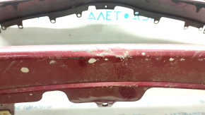 Front bumper bare Toyota Prius 30 13-15 rest, red, dented, cracks, rubbed, tears, missing fragment, non-factory holes