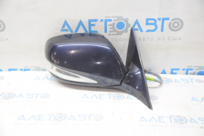 Side mirror right Lexus GS350 GS450h 08-11 14 pins, turn signal, heated, auto folding, blue, crack in turn signal