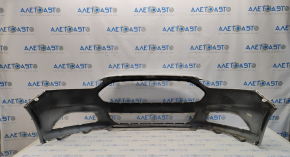 Front bare bumper Ford Fusion mk5 13-16 without parking sensors, white UG, scratches, dented, non-factory holes, broken fasteners