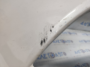 Front bare bumper Ford Fusion mk5 13-16 without parking sensors, white UG, scratches, dented, non-factory holes, broken fasteners