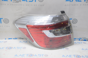 Left headlight Toyota Highlander 08-10 hybrid, halogen, scratches, broken cover