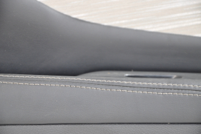 Door trim card rear left Nissan Murano z52 15-18 black, with gray insert plastic, armrest leather, gray stitching