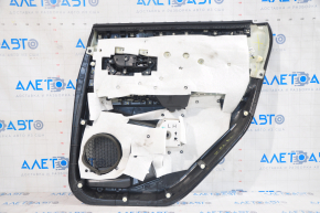 Door trim card rear left Nissan Murano z52 15-18 black, with gray insert plastic, armrest leather, gray stitching