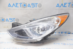 Headlight front left Hyundai Sonata 11-15 hybrid halogen sand