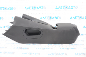Central console armrest and cup holders Polestar 2 21- armrest leather black, dry cleanable