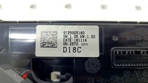 Climate control Kia Niro 17-19 HEV, PHEV without ionizer