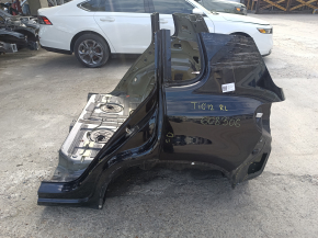 Quarter wing rear left VW Tiguan 09-17 on the body, black, dented, bumps