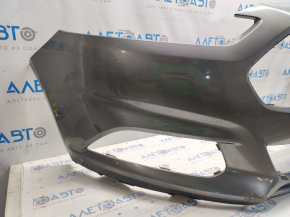 Front bare bumper Ford Fusion mk5 13-16 without parking sensors, graphite UJ, scratches, broken bar, pressed, broken mount