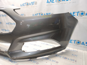 Front bare bumper Ford Fusion mk5 13-16 without parking sensors, graphite UJ, scratches, broken bar, pressed, broken mount
