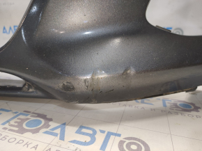 Front bare bumper Ford Fusion mk5 13-16 without parking sensors, graphite UJ, scratches, broken bar, pressed, broken mount