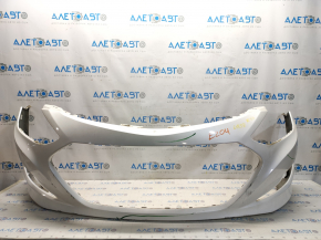 Front bumper bare Hyundai Sonata 11-15 hybrid, white WHC, scratches
