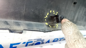 Bare front bumper Kia Niro 17-19 HEV, PHEV without parking sensors, blue, torn, pressed, scratches, broken fastening