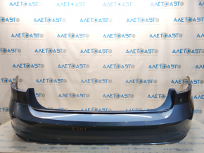 Bare rear bumper VW Jetta 15-18 USA blue LD5, scratches, bump