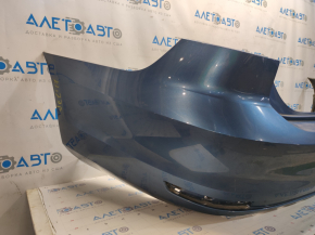 Bare rear bumper VW Jetta 15-18 USA blue LD5, scratches, bump