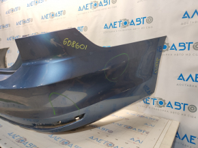 Bare rear bumper VW Jetta 15-18 USA blue LD5, scratches, bump