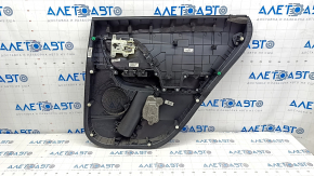 Door trim card rear left Kia Niro 17-22 HEV, PHEV black, matte gray insert, without heating, for dry cleaning, scratch